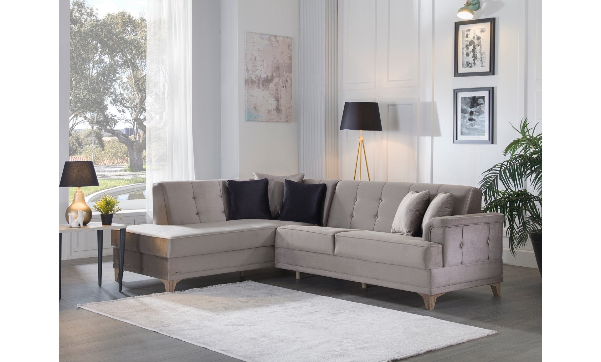 ספה פינתית נפתחת למיטה דגם CANTONA