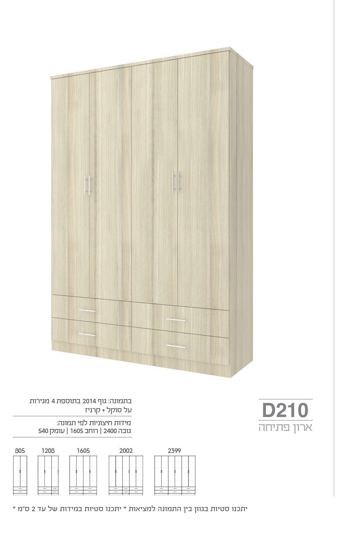 ארון פתיחה D210