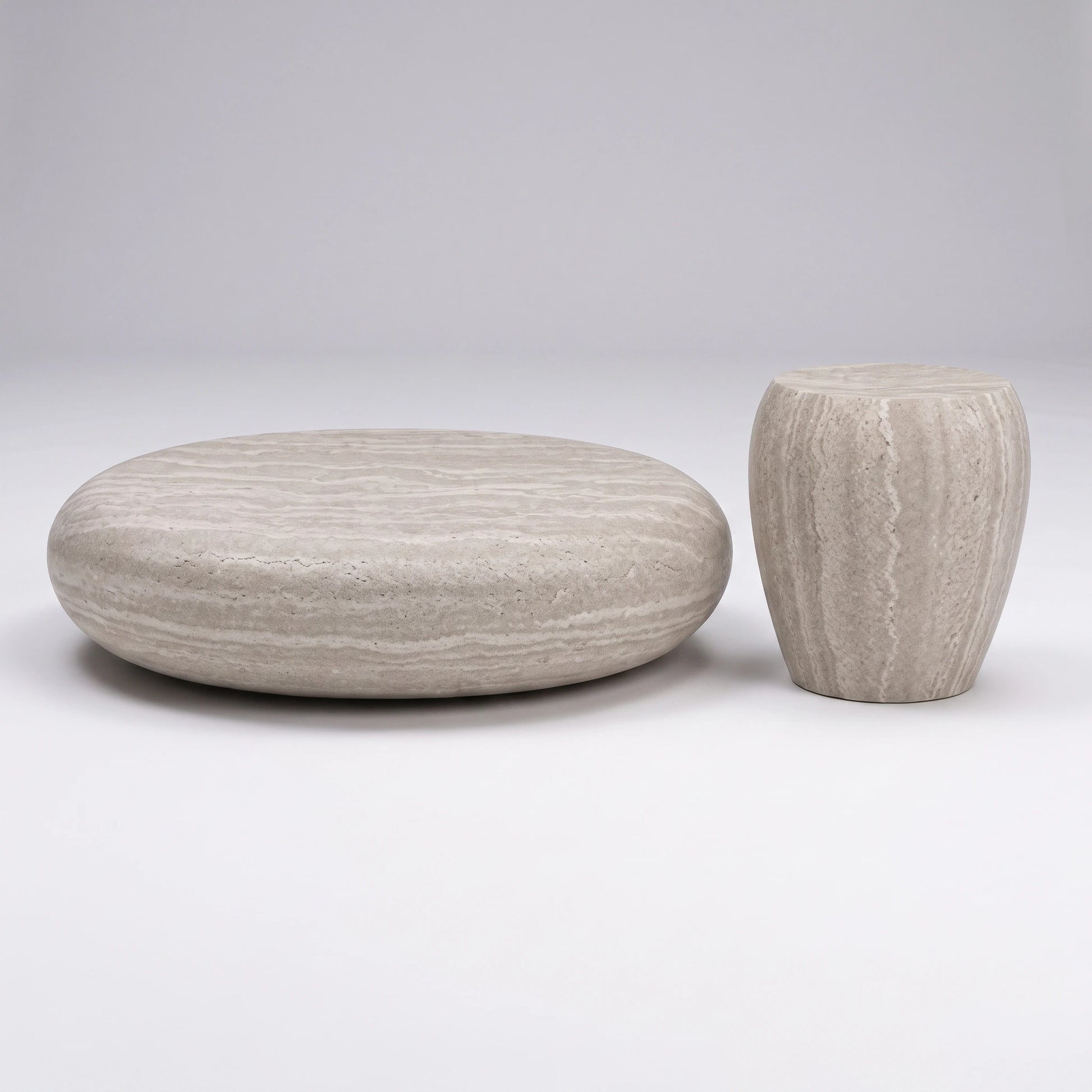 שולחנות סלון ״חלוקי נחל״ | Use the uploaded product image as the exact product reference.