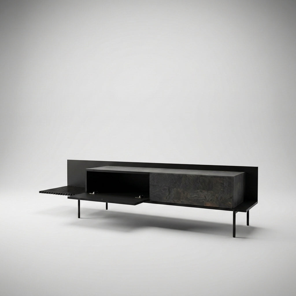 מזנון ״סטילס״ | Using the product as a reference, create a distinct second image featuring the same item placed on a light grey background, with a soft shadow cast beneath it t